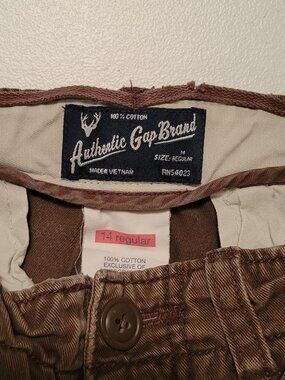 Vintage 90s Authentic Gap Work Force Carpenter Pants Boys 14 Regular Dark Brown
